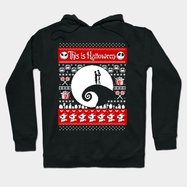 Ugly Sweater Nightmare Before Christmas Hoodie by LonelyBunny